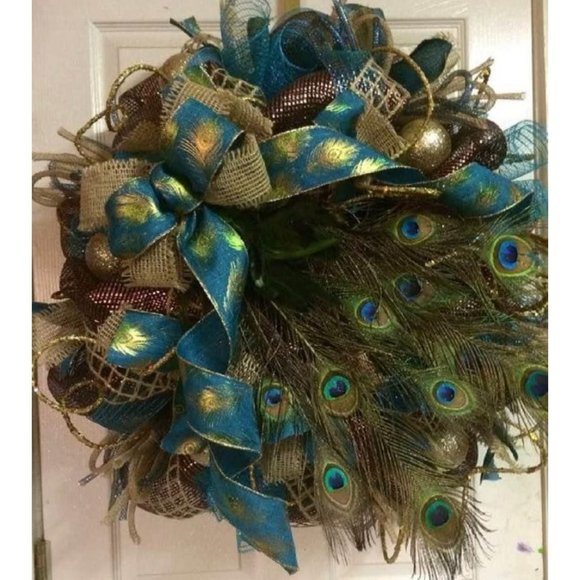 50 Count | Peacock GREEN Blue Feathers 10-12 inches for Wedding Decor - Picture 5 of 7